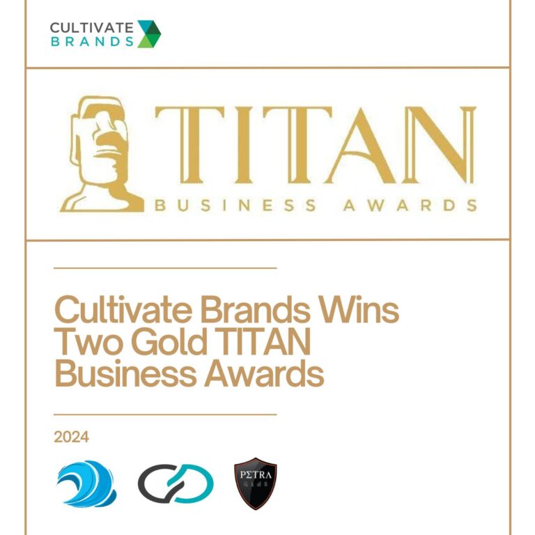 Cultivate Brands Wins Two Gold TITAN Business Awards for Outstanding Achievements in the Professional Services Sector